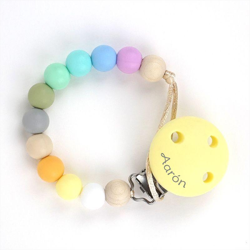 Chupetero Silicona Personalizado en el Clip Mi Pipo Multicolor Soft - Nanetes #