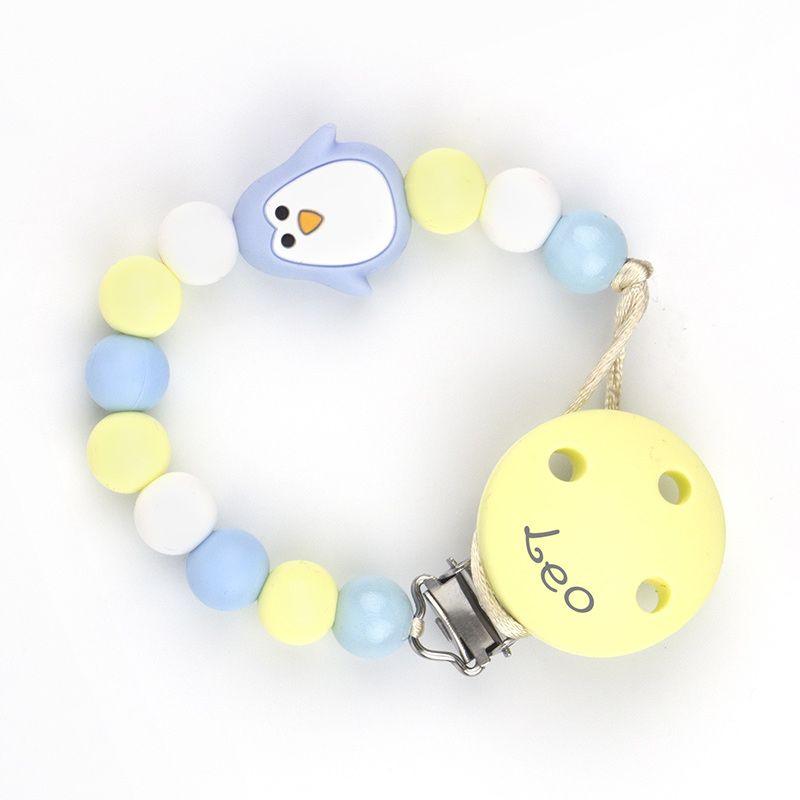 Chupetero Silicona Personalizado en el Clip Mi Pipo Pinguino - Nanetes #