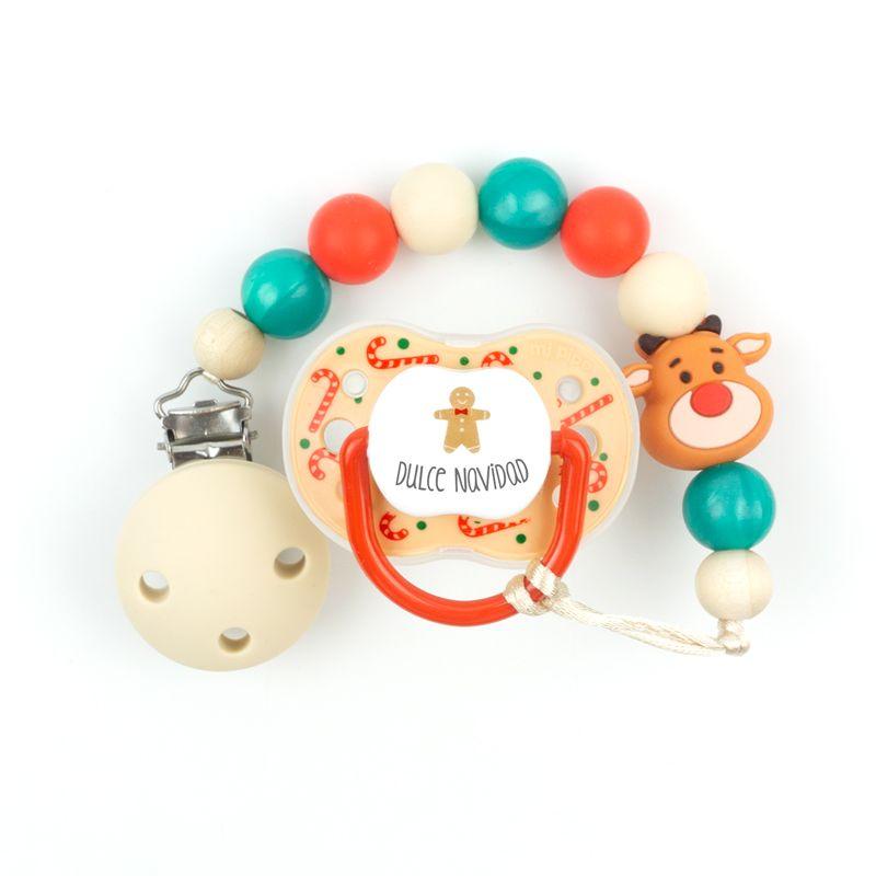 Chupete y chupetero Silicona Dulce Navidad - Nanetes #