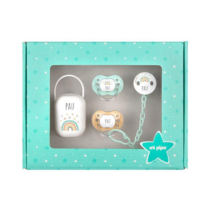 Caja Regalo Bebé Imprescindibles arco iris Mi Pipo - Nanetes #