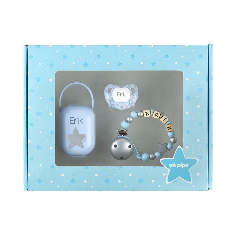Caja Regalo Chupete Bebé Chic Celeste Mi Pipo - Nanetes #