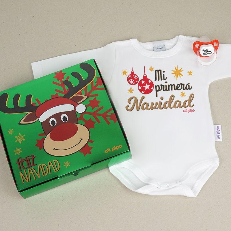 Caja Regalo Navidad Mi Pipo Mi Primera Navidad Bolas - Nanetes #