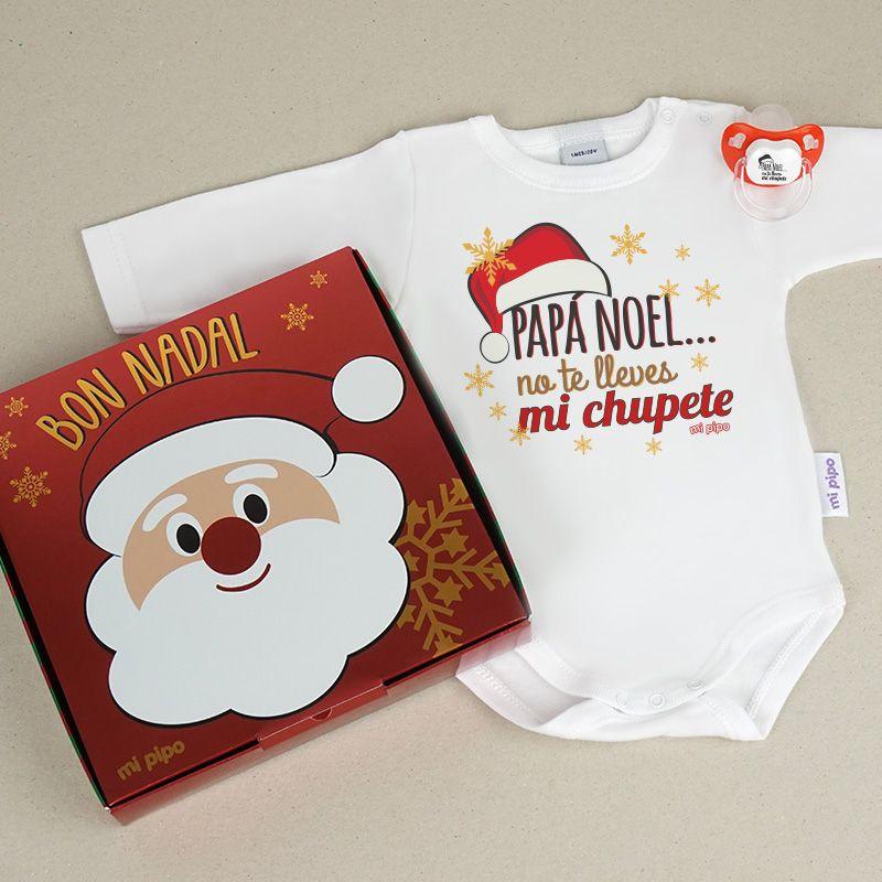 Caja Regalo Navidad Mi Pipo Papa Noel no te lleves mi CHupete - Nanetes #