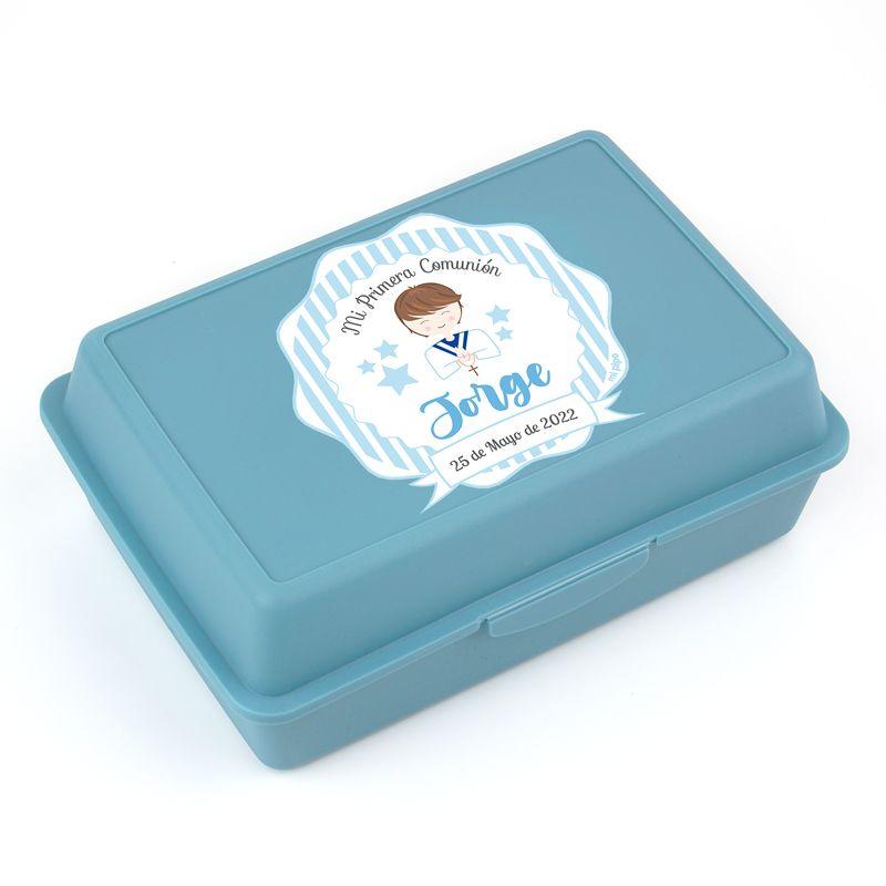 Caja Almuerzo Detalle Comunion Azul - Nanetes #