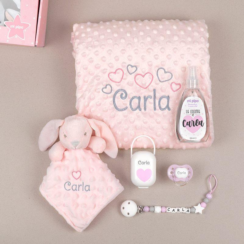 Caja regalo bebé premium conejito rosa Mi Pipo - Nanetes #