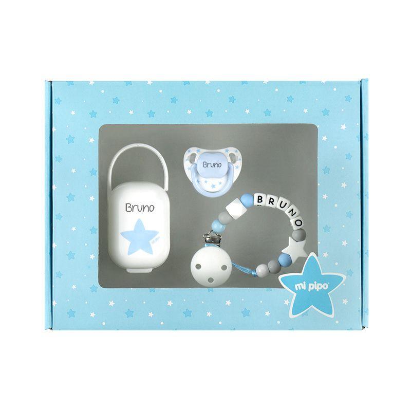 Caja Regalo Bebé top celeste Mi Pipo - Nanetes #