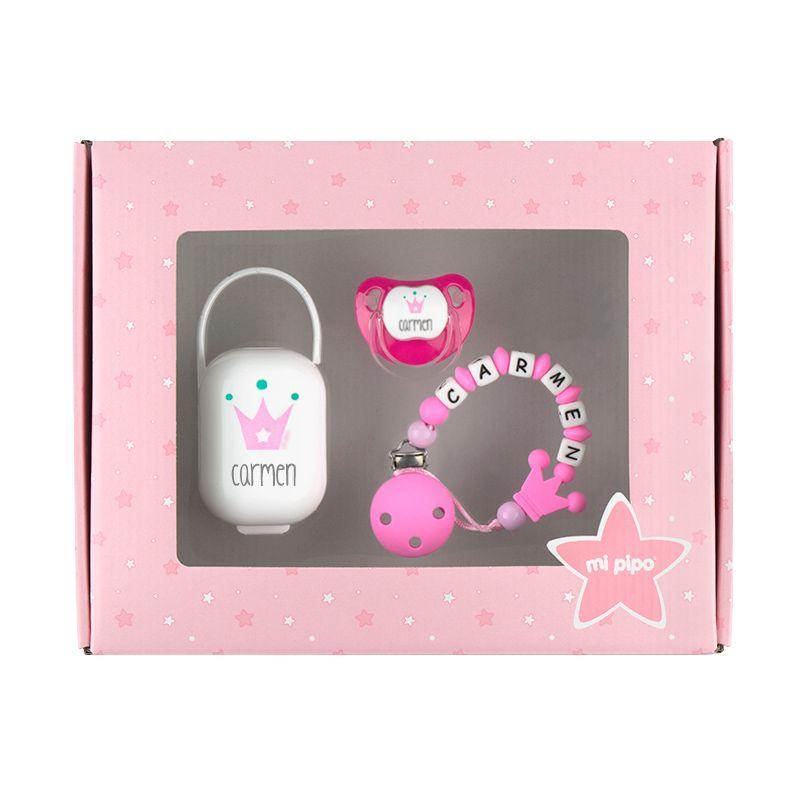 Caja Regalo Bebé top corona rosa Mi Pipo - Nanetes #