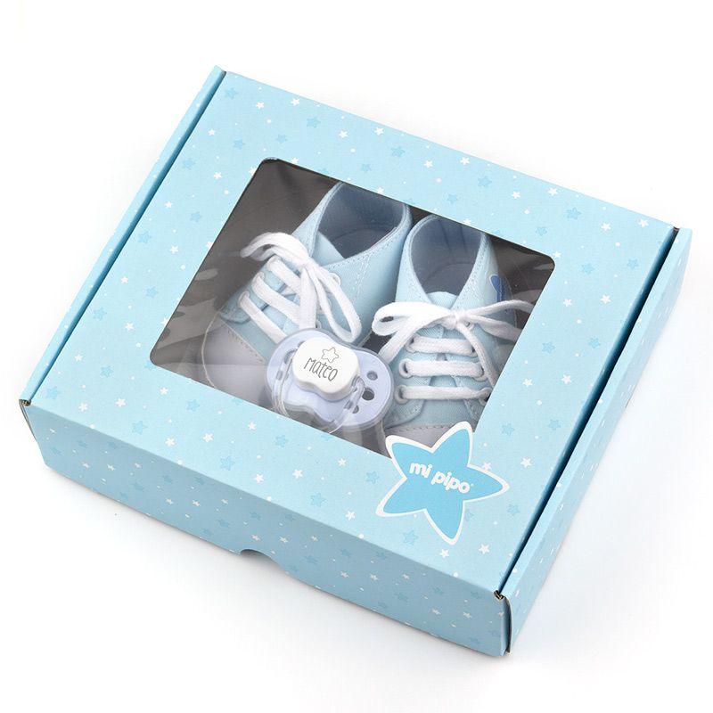 Caja Regalo Bebé Zapatillas Personalizadas Chupete - Nanetes #