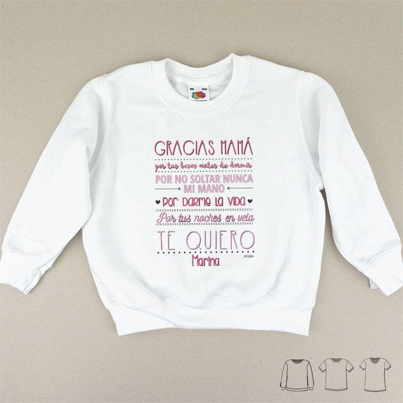 Camiseta Infantil Gracias Mama Mi Pipo - Nanetes #