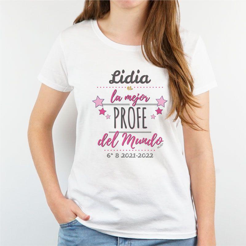 Camiseta Personalizada Para Profesores - Regalo Fin De Curso Con Tu Nombre