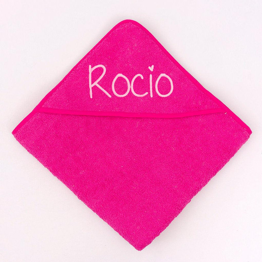Capa Baño Bebé Personalizada Fuxia Nanetes - Nanetes #