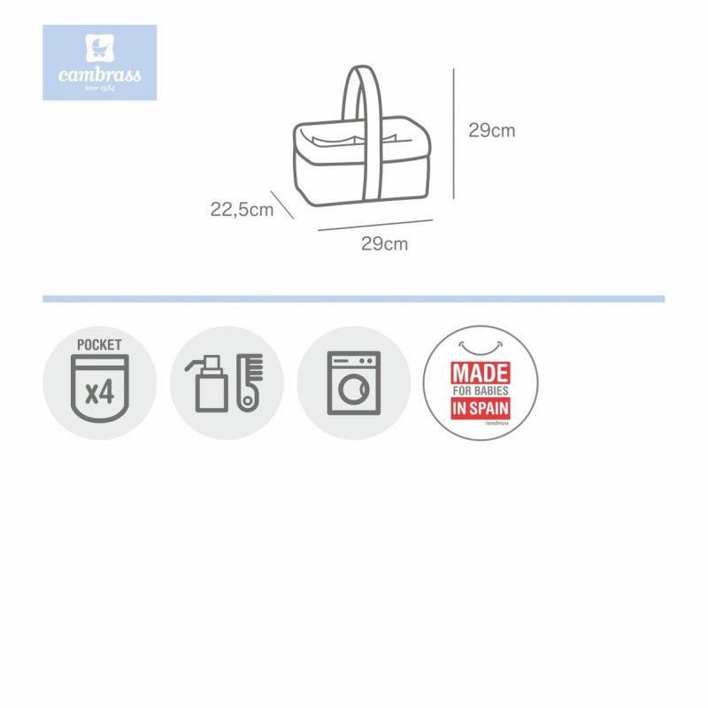 Cesta Higiene Bebé Forest Azul Cambrass - Nanetes #