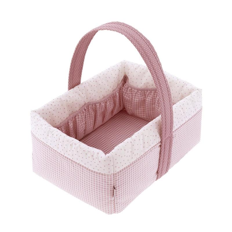 Cesta Higiene Bebé Vichy Rosa Cambrass - Nanetes #