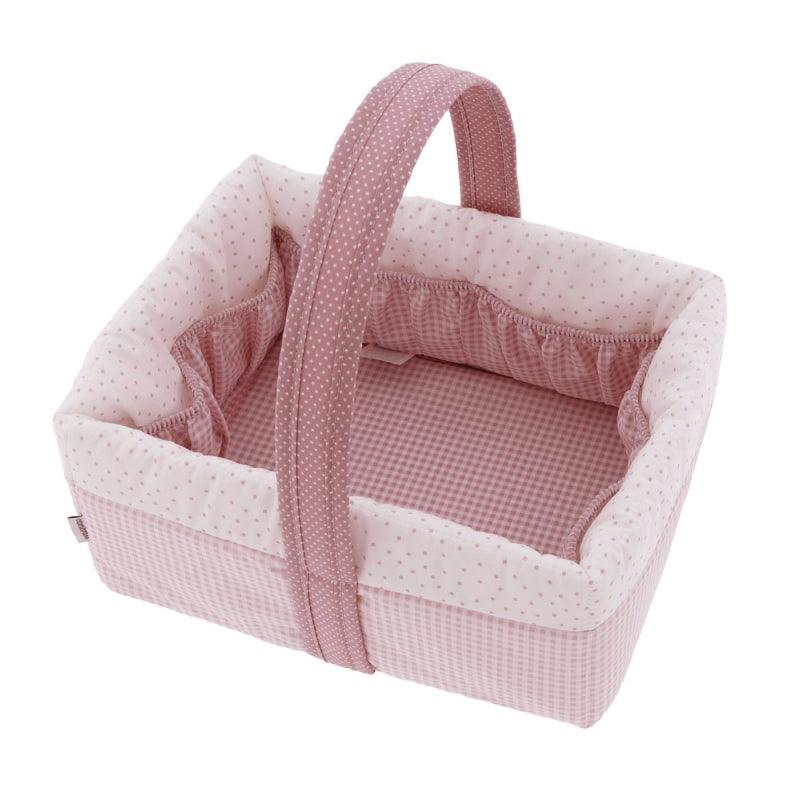 Cesta Higiene Bebé Vichy Rosa Cambrass - Nanetes #