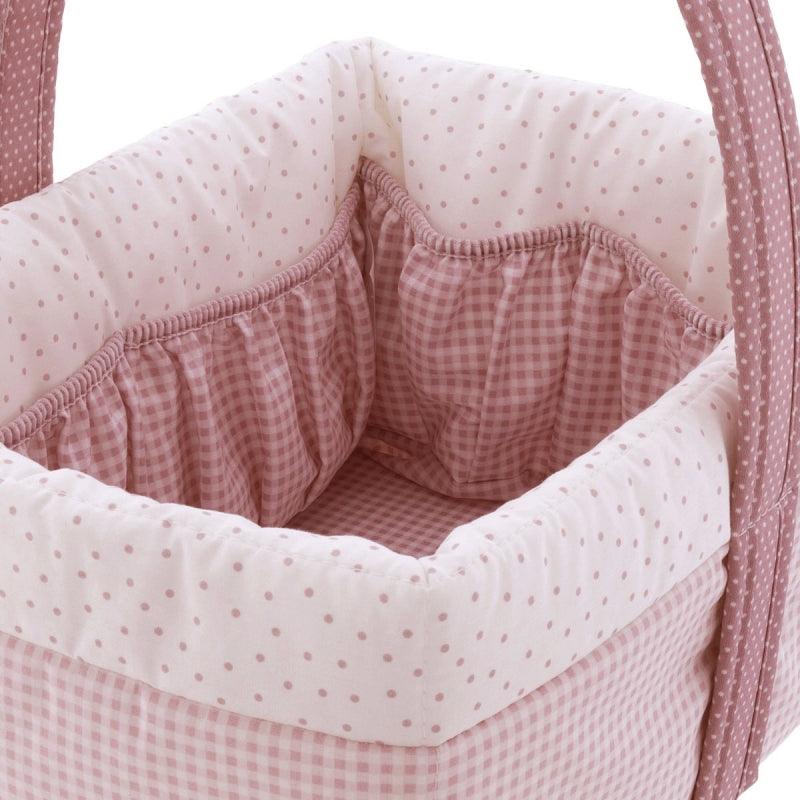 Cesta Higiene Bebé Vichy Rosa Cambrass - Nanetes #