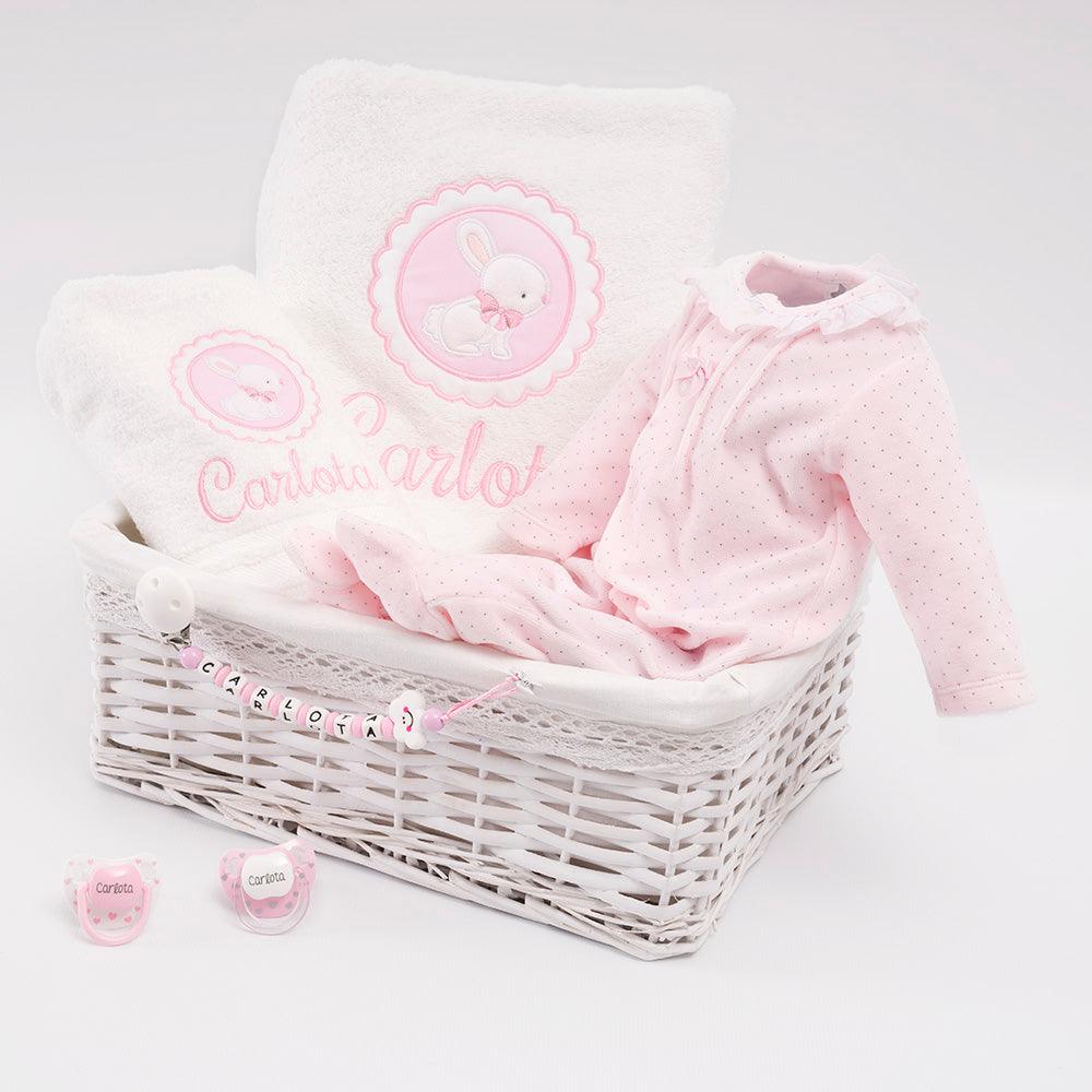 Cesta Regalo Invierno Recien Nacida Bebé Pijama Conejito Galleta Nanetes - Nanetes #