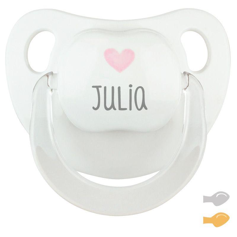 Chupete Personalizado Bebé Mi Pipo Baby Deco Blanco Corazón - Nanetes #