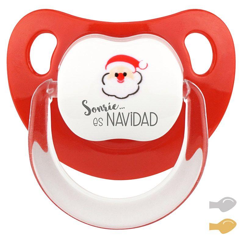 Chupete Navidad Bebe Mi Pipo Sonrie es Navidad Papa Noel - Nanetes #