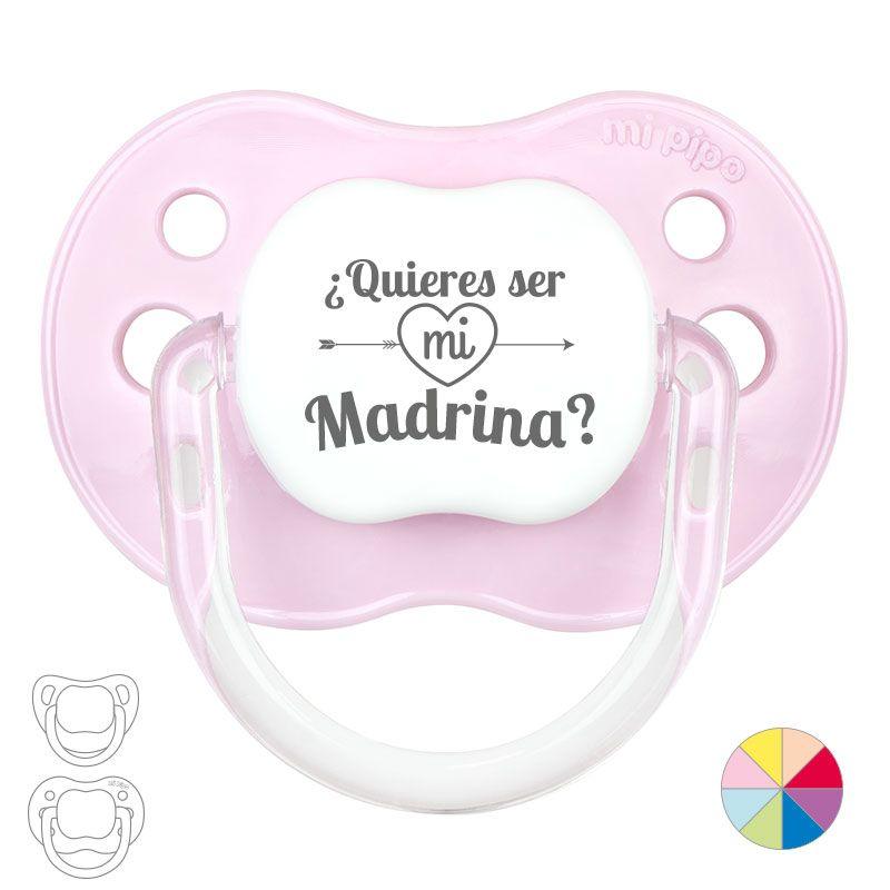 Chupete Bebé Frase Mi Pipo Quieres ser mi Madrina - Nanetes #