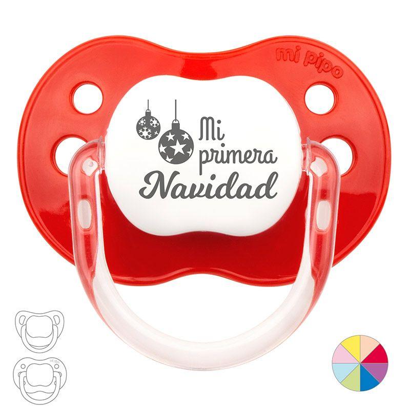 Chupete Navidad Bebe Mi Pipo Mi primera Navidad Rojo - Nanetes #