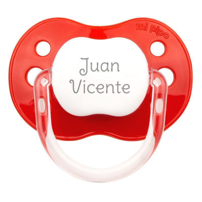 Chupete Personalizado Bebé Mi Pipo New Classic Rojo - Nanetes #