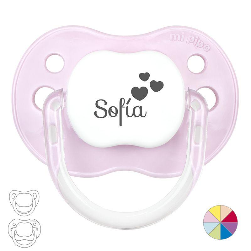Chupete Personalizado Bebé Mi Pipo New 3 Corazones - Nanetes #