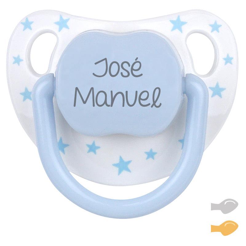 Chupete Personalizado Bebé Mi Pipo Baby Chic Blanco/Azul - Nanetes #