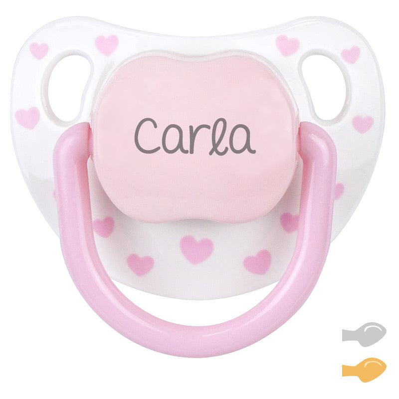 Chupete Personalizado Bebé Mi Pipo Baby Chic Blanco/Rosa - Nanetes #