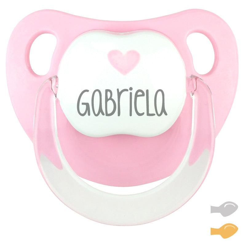 Chupete Personalizado Bebé Mi Pipo Baby Deco Corazón Rosa - Nanetes #
