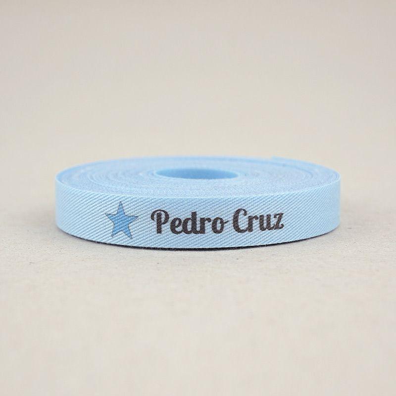 Rollo Cinta Marca Prendas Termoadhesiva Estrella azul - Nanetes #