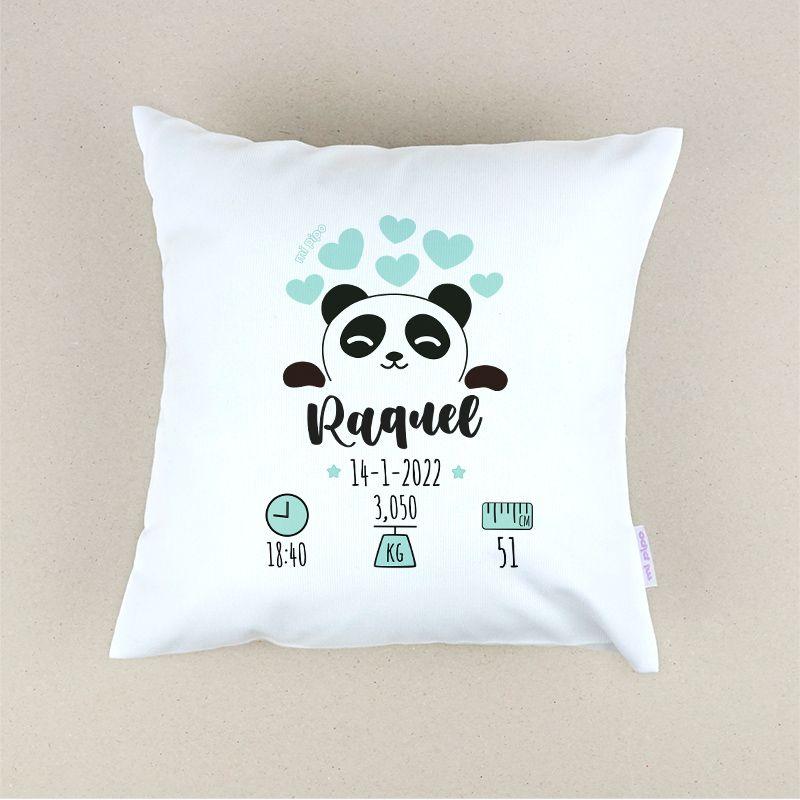 Cojín Personalizado Bebe Panda Nacimiento Mi Pipo - Nanetes #