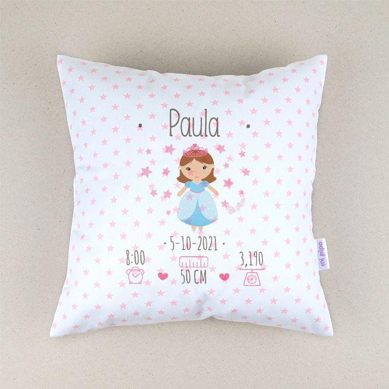 Cojín Personalizado Princesa Nacimiento Mi Pipo - Nanetes #