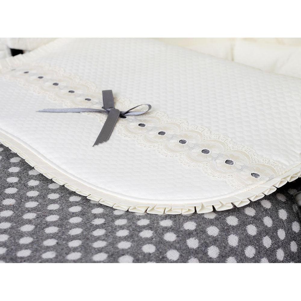 Colcha Capazo Invierno A Medida Carro Bebé 106 Topos Bebiti By Nanetes - Nanetes #