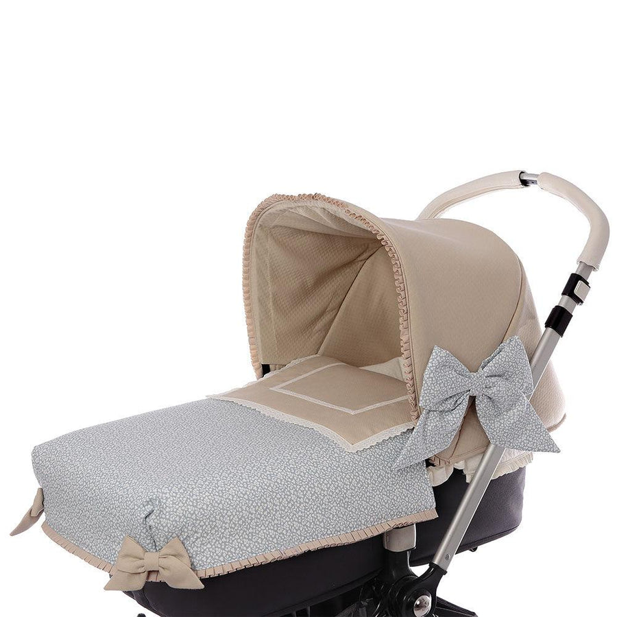 Colcha Capazo a Medida Carro Bebe 169 Flores Bebiti by Nanetes - Nanetes #