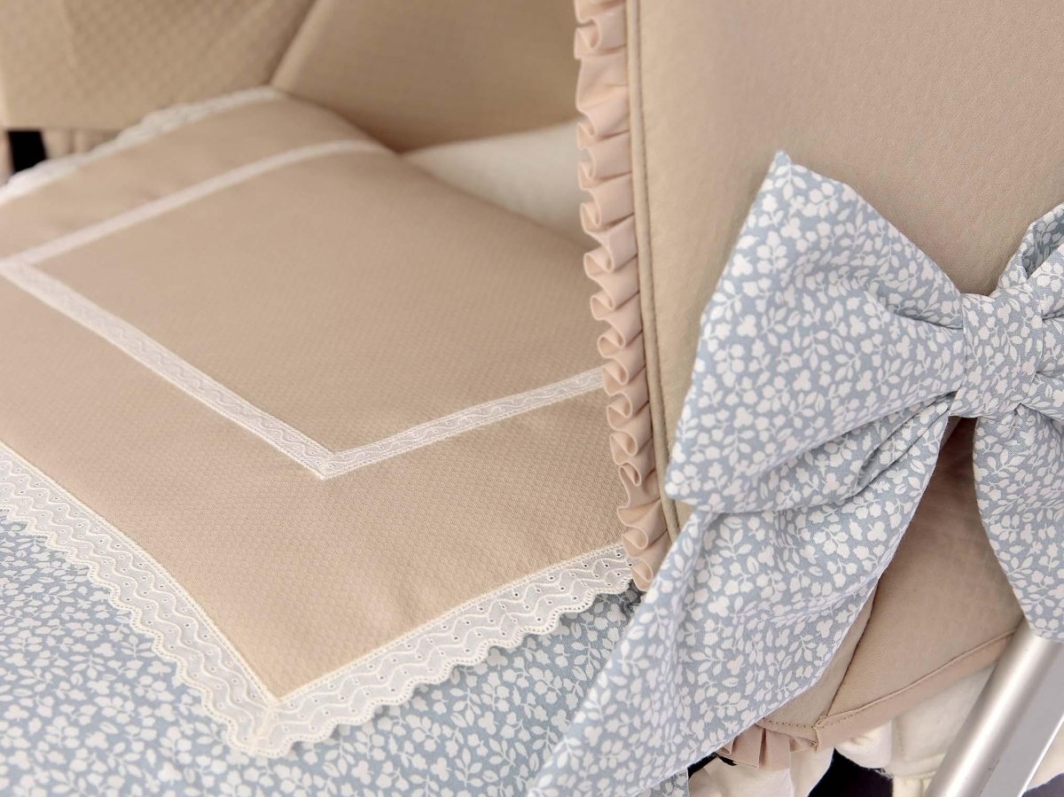 Colcha Capazo a Medida Carro Bebe 169 Flores Bebiti by Nanetes - Nanetes