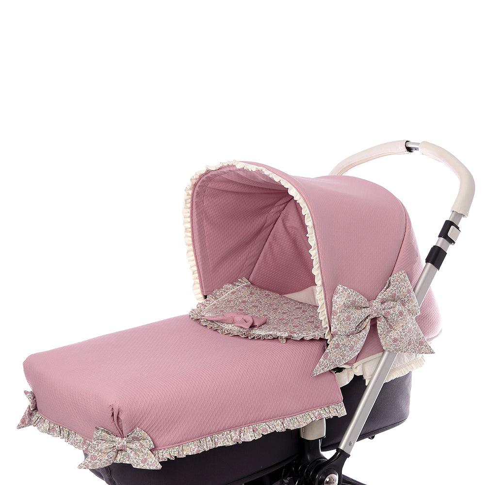 Colcha Capazo Bebé A Medida Carro 207 Flores Maquillaje Bebiti by Nanetes - Nanetes #