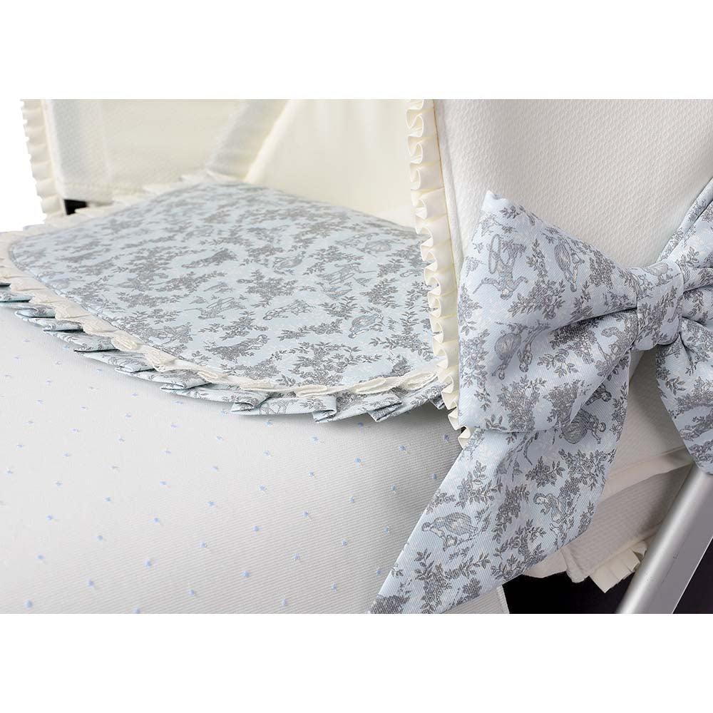 Colcha Capazo A Medida Carro Bebé 684 Toile Celeste Bebiti By Nanetes - Nanetes #