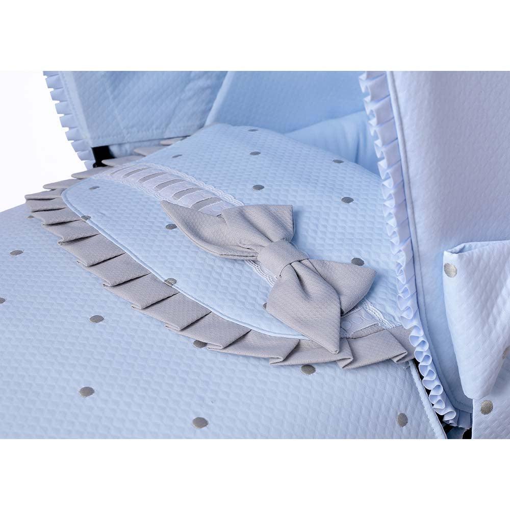 Colcha Capazo Carro Bebé 828 Plisados Celeste Bebiti By Nanetes - Nanetes #