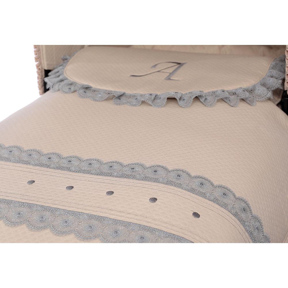 Colcha Capazo A Medida Carro Bebé 172 Rosello Camel By Nanetes - Nanetes #