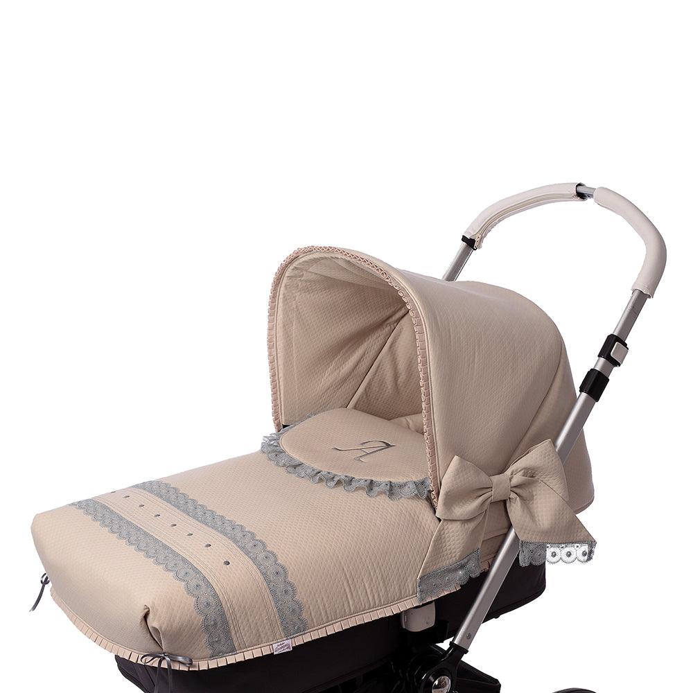 Colcha Capazo A Medida Carro Bebé 172 Rosello Camel By Nanetes - Nanetes #