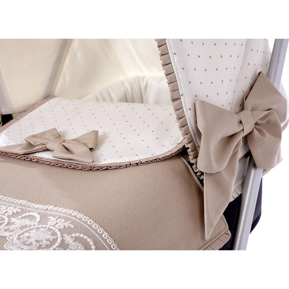 Colcha Capazo A Medida Carro Bebé Camel Puntillas Bebiti By Nanetes - Nanetes #