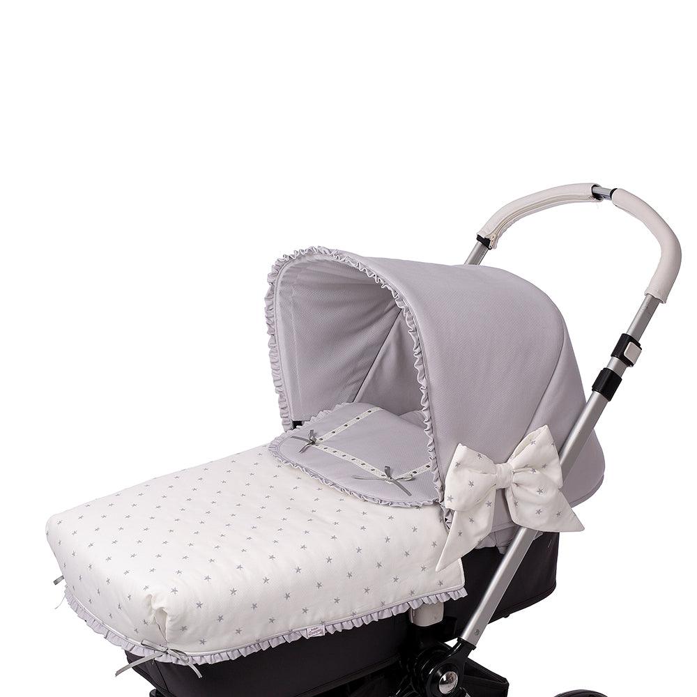 Colcha Capazo A Medida Carro Bebé 173 Estrellas Bordadas Bebiti By Nanetes - Nanetes #