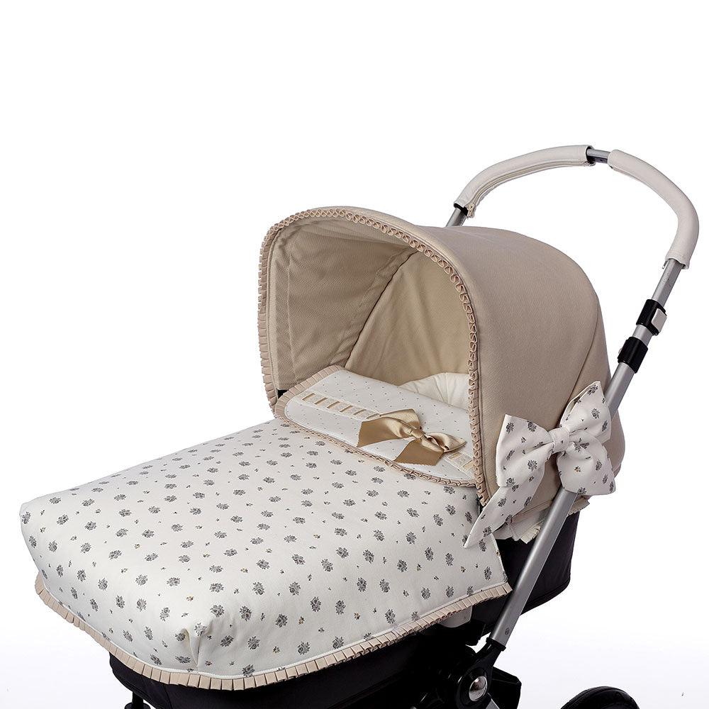 Colcha Capazo A Medida Carro Bebé 143 Flores Bebiti By Nanetes - Nanetes #