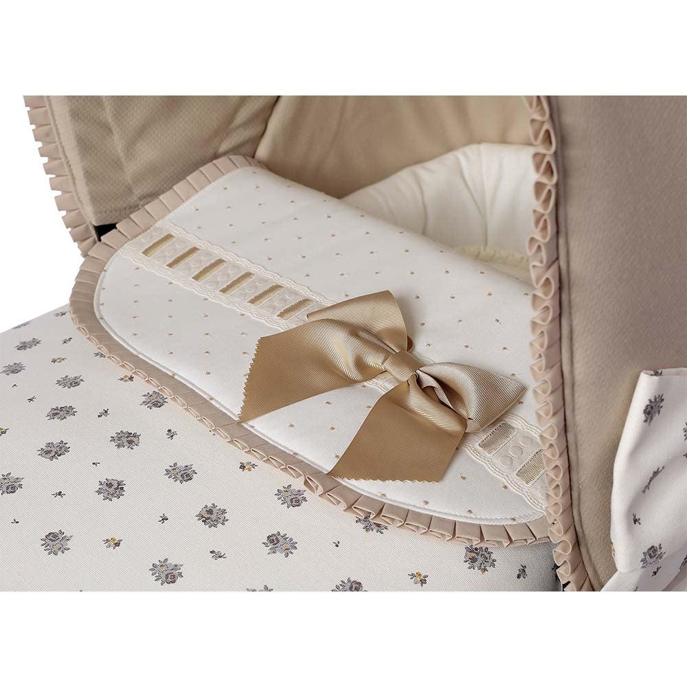 Colcha Capazo A Medida Carro Bebé 143 Flores Bebiti By Nanetes - Nanetes #