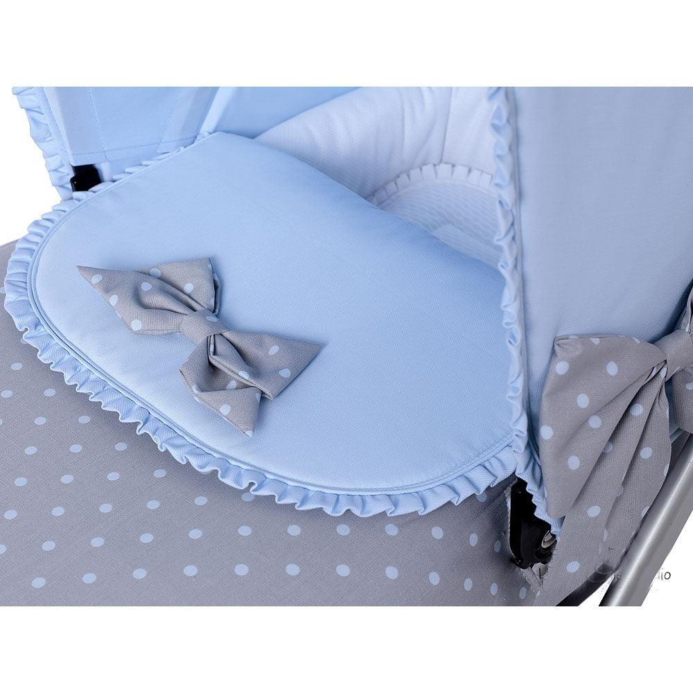 Colcha Capazo A Medida Carro Bebé 740 Gris Topos Bebiti By Nanetes - Nanetes #