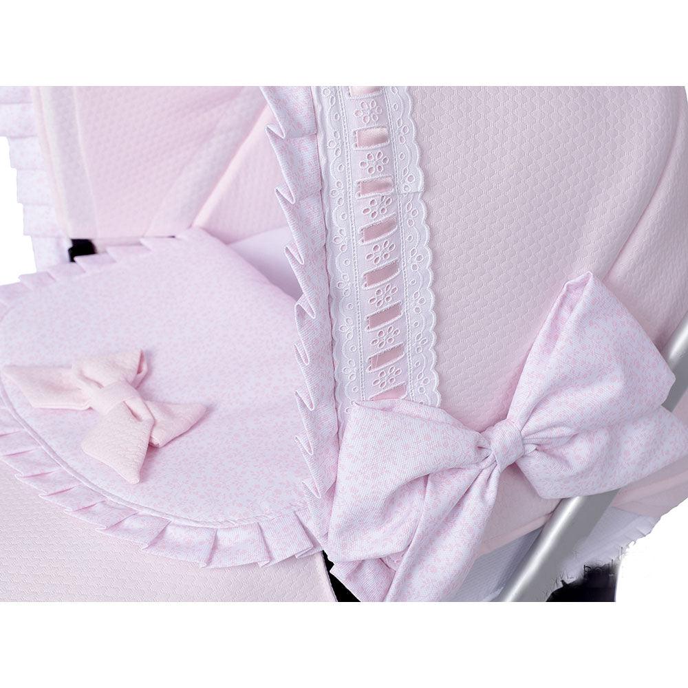 Colcha Capazo A Medida Carro Bebé Liberty Rosa Pasacintas Bebiti By Nanetes - Nanetes #