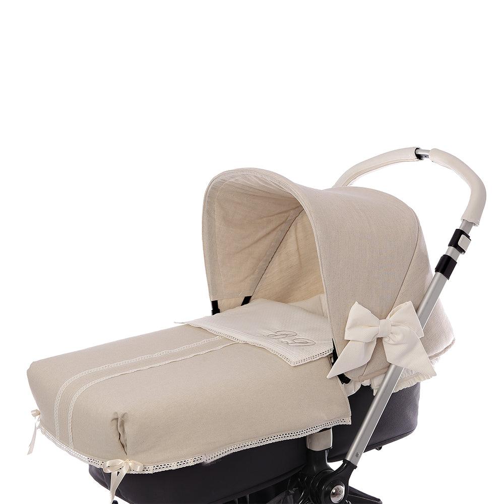 Colcha Capazo a Medida Carro Bebe 200 Lino Bebiti by Nanetes - Nanetes #
