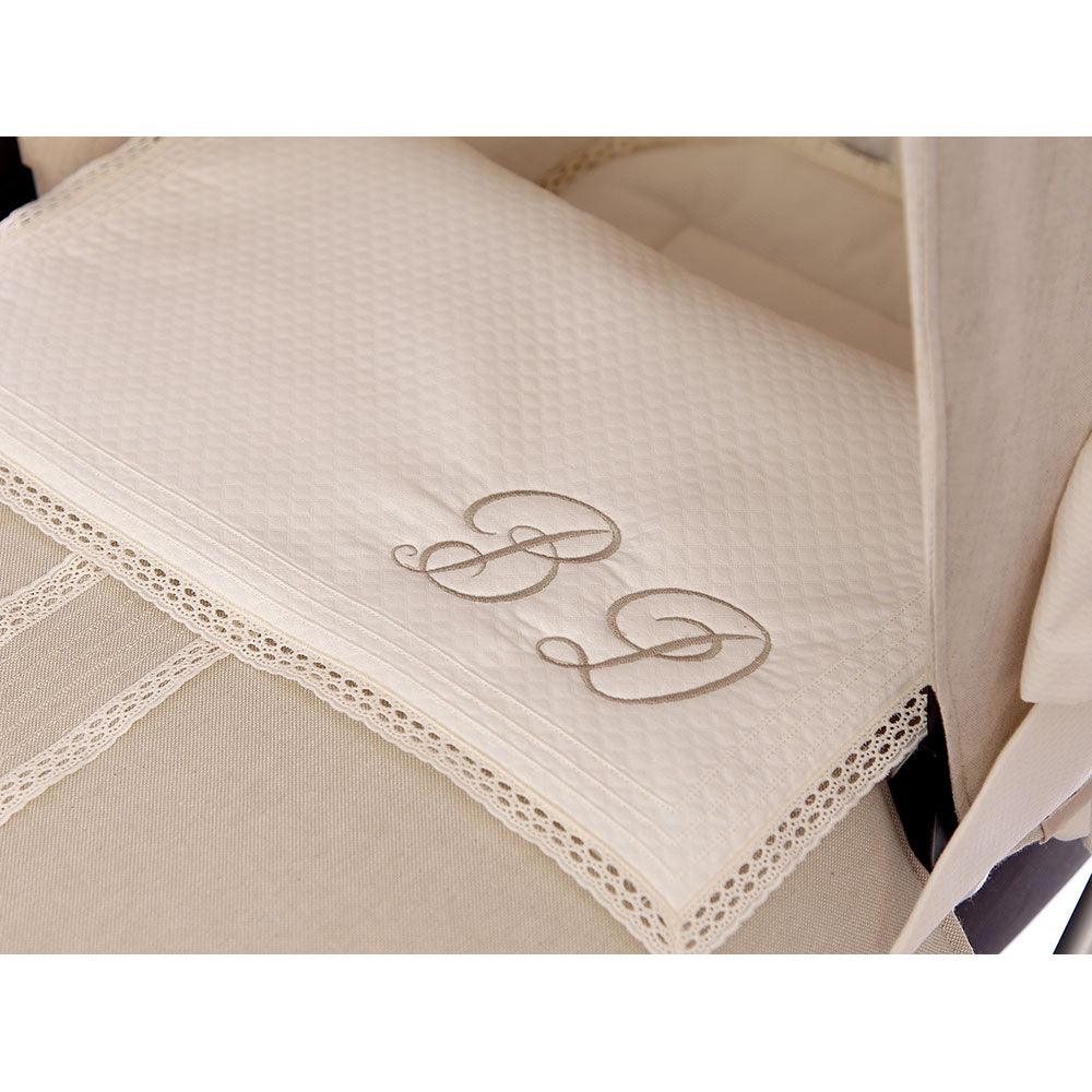 Colcha Capazo a Medida Carro Bebe 200 Lino Bebiti by Nanetes - Nanetes #
