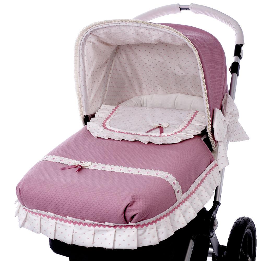 Colcha Capazo A Medida Carro Bebé Maquillaje PLumeti Bebiti By Nanetes - Nanetes #