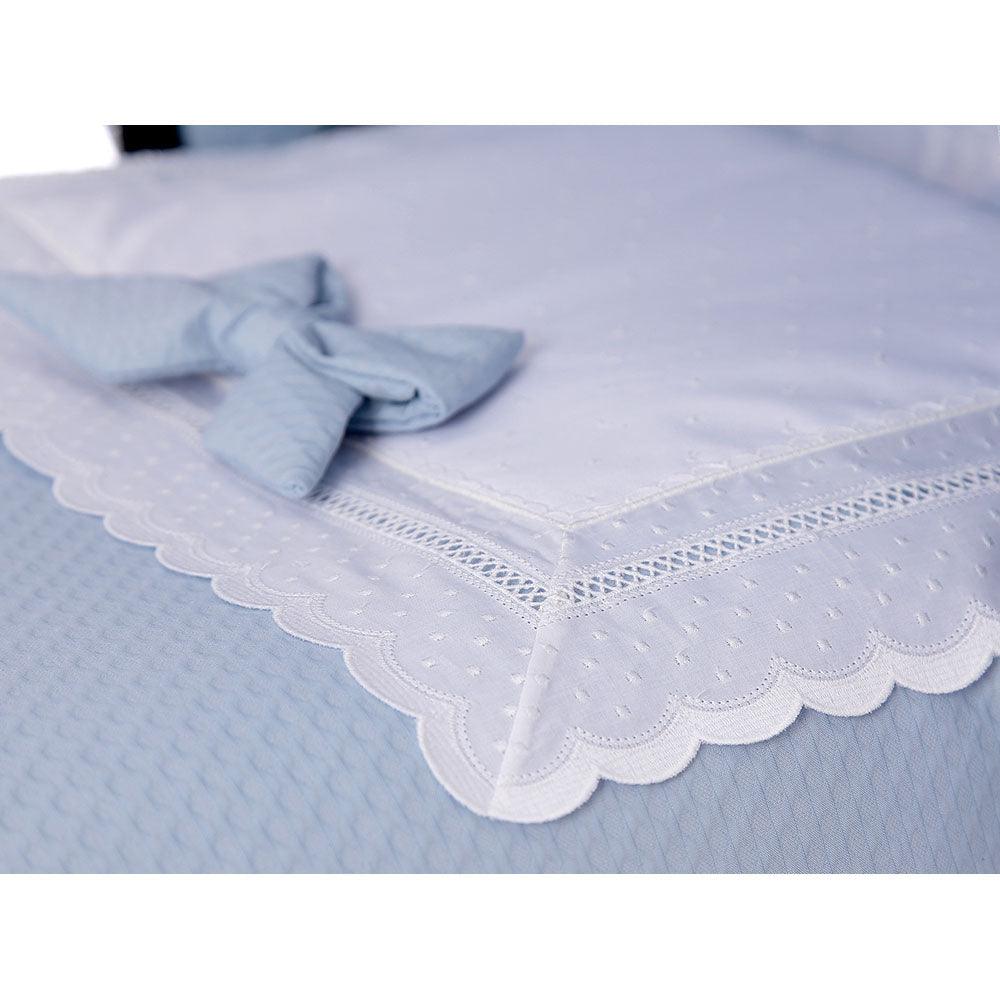 Colcha Capazo A Medida Carro Bebé Napolés Azul Plomo 202 By Nanetes - Nanetes #